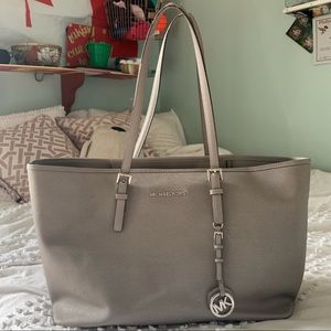 Gray michael khors tote
